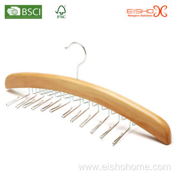EISHO Wood Tie Hanger With 24 Hooks